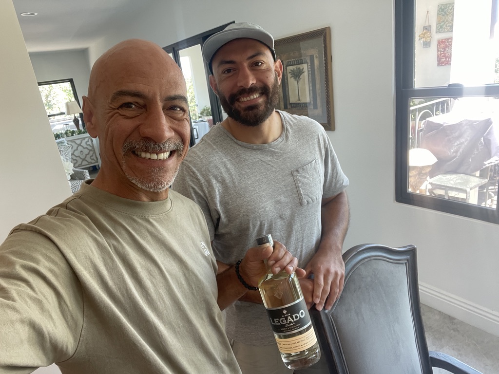 Sharing tequila with family