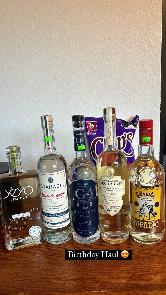 Birthday haul of bottles