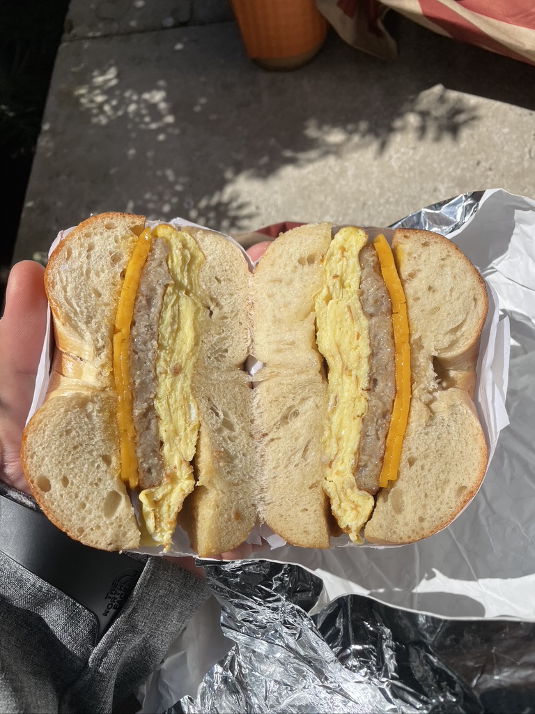 New York bagel sandwich
