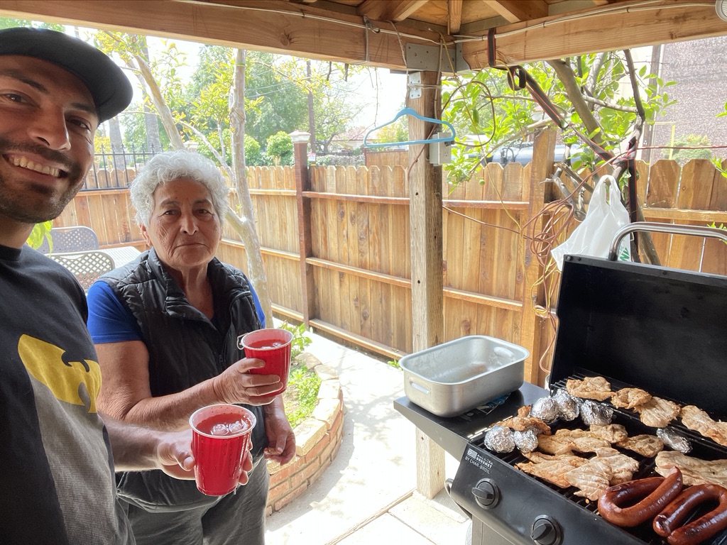 Grilling with family